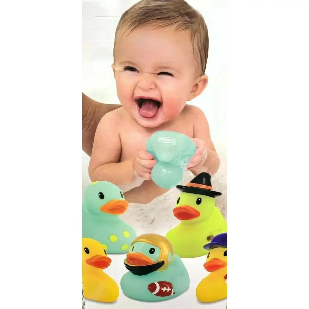 NEW Pack 5 Infantino Fun Time Duck Bath Toys Age 0m+ Great for to Gift New w Tag